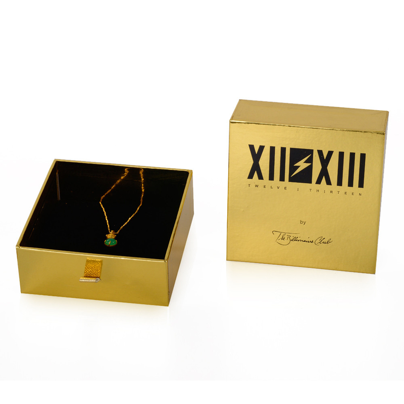 Custom Logo Luxury Slide Drawer Gold Metallic Paper Necklace Velvet Jewelry Box